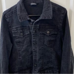 Graphite black denim jacket